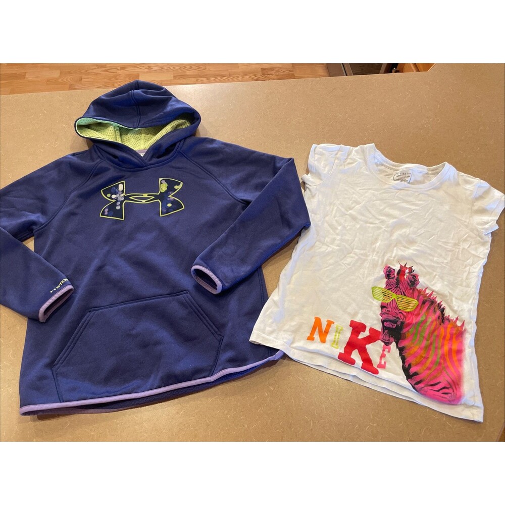 Under Armour Nike Lot Cold Gear Pullover Hoodie Sweatshirt Youth Large L T-Shirt
